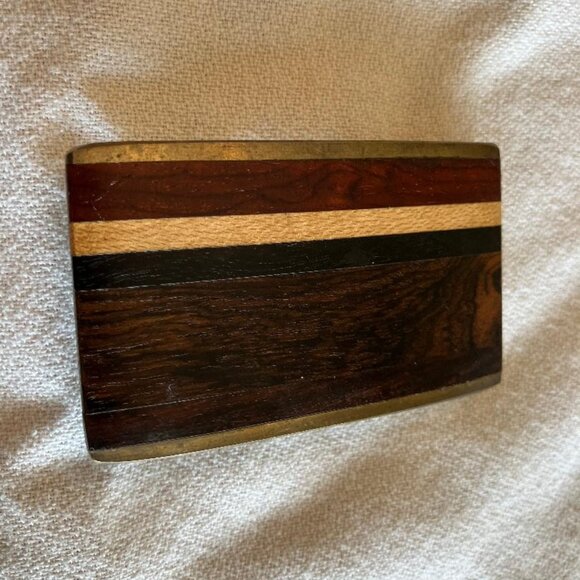 Vintage Kenneth Reid Exotic Wood Belt Buckle - Picture 3 of 6